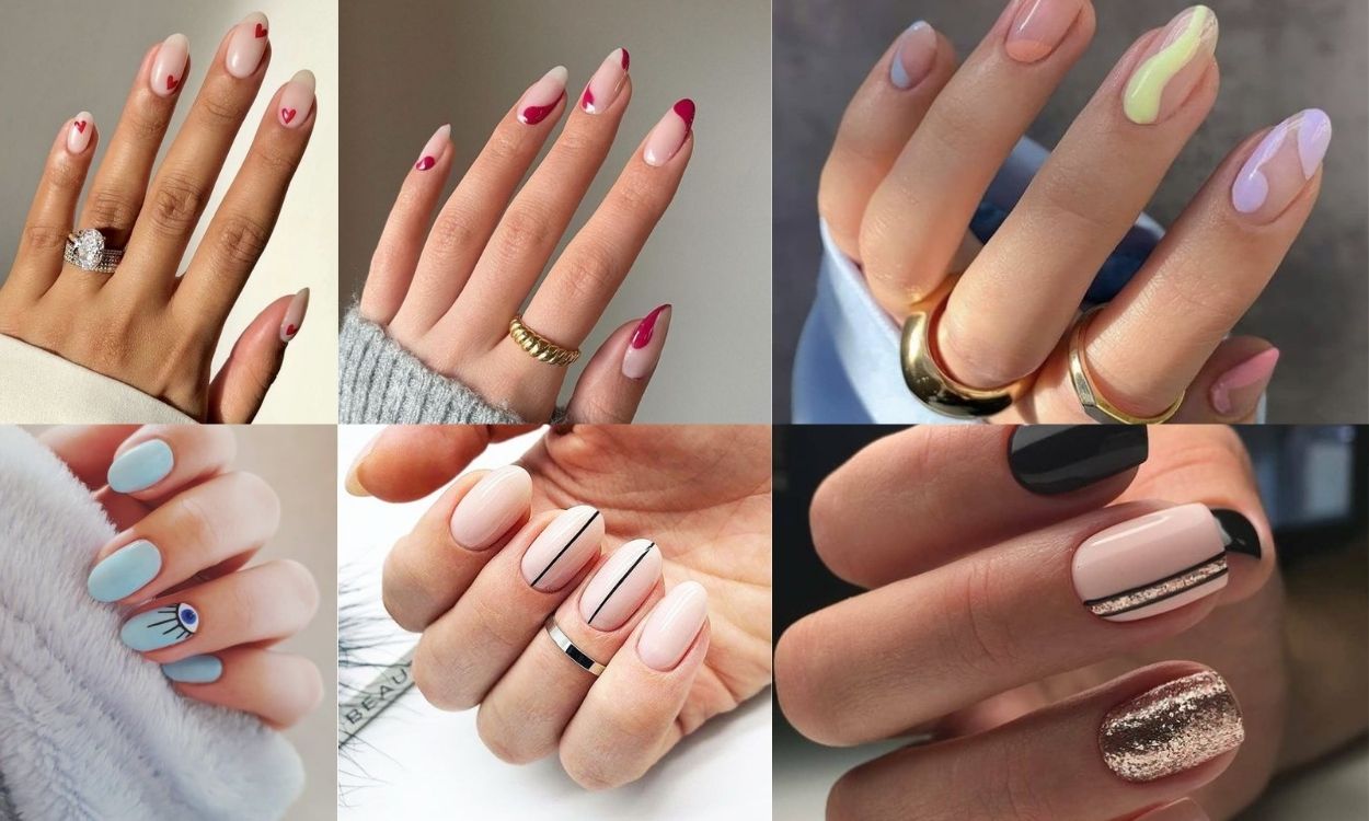 inspiração unhas redondas decoradas