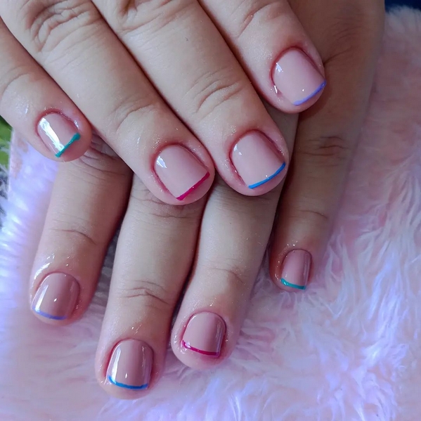 Unhas postiças francesinha para unhas curtas
