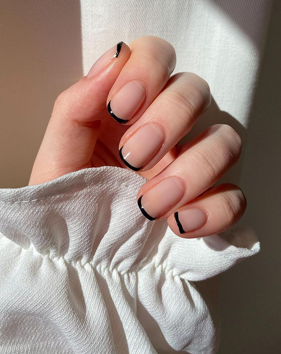 francesinha preta unha de gel