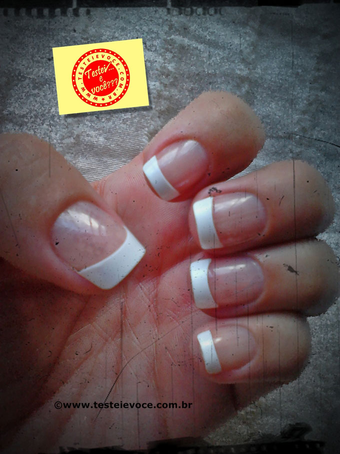 unha postiça francesinha autocolante