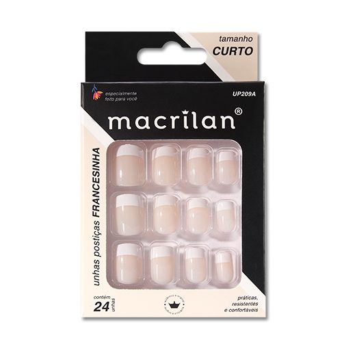 unha postiça francesinha colorida