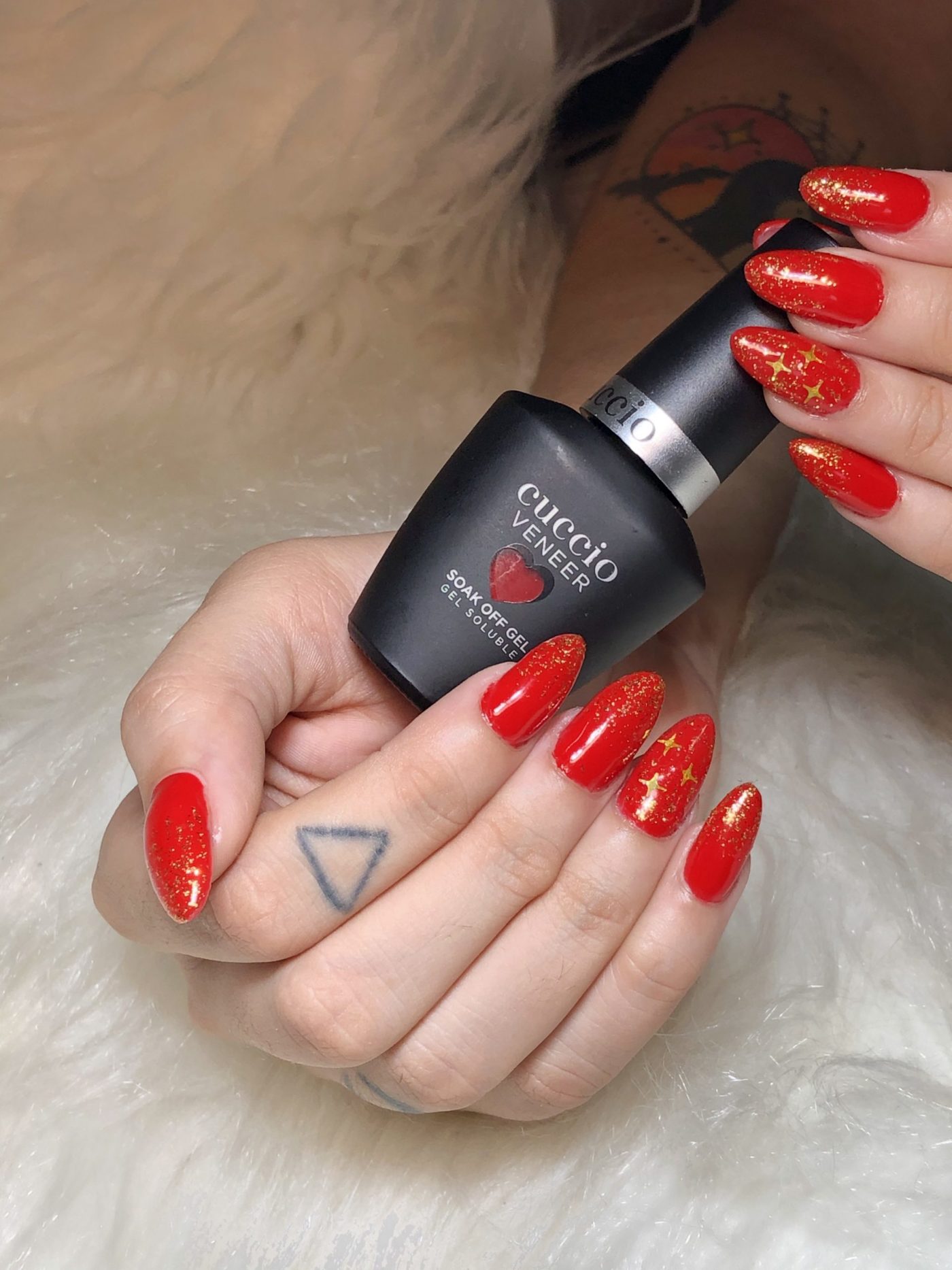 unha em gel glitter neon