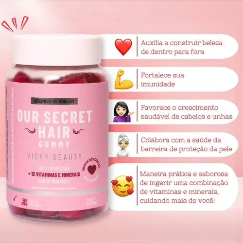 gummy cabelo pele e unha preço