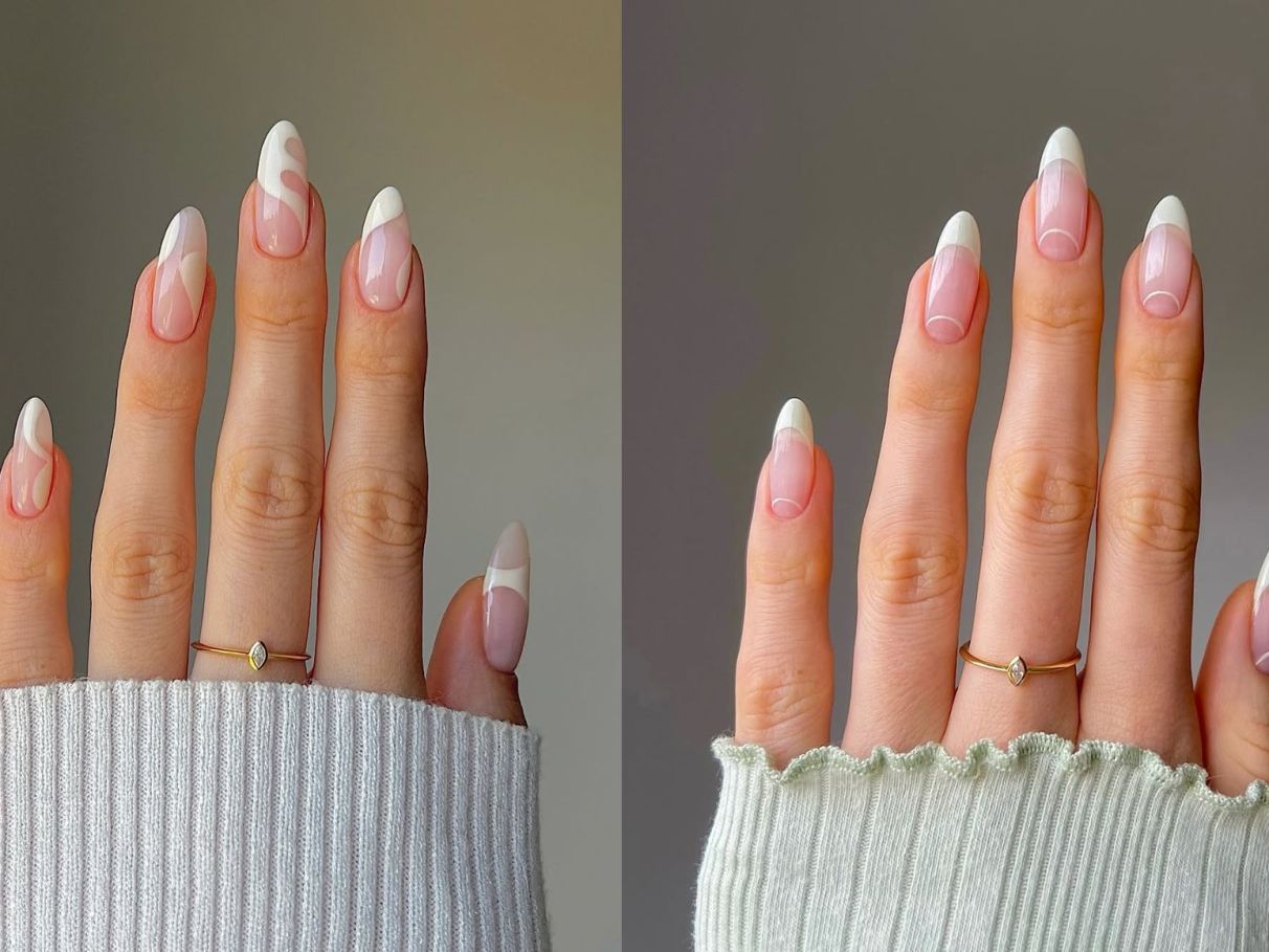 unhas brancas elegantes