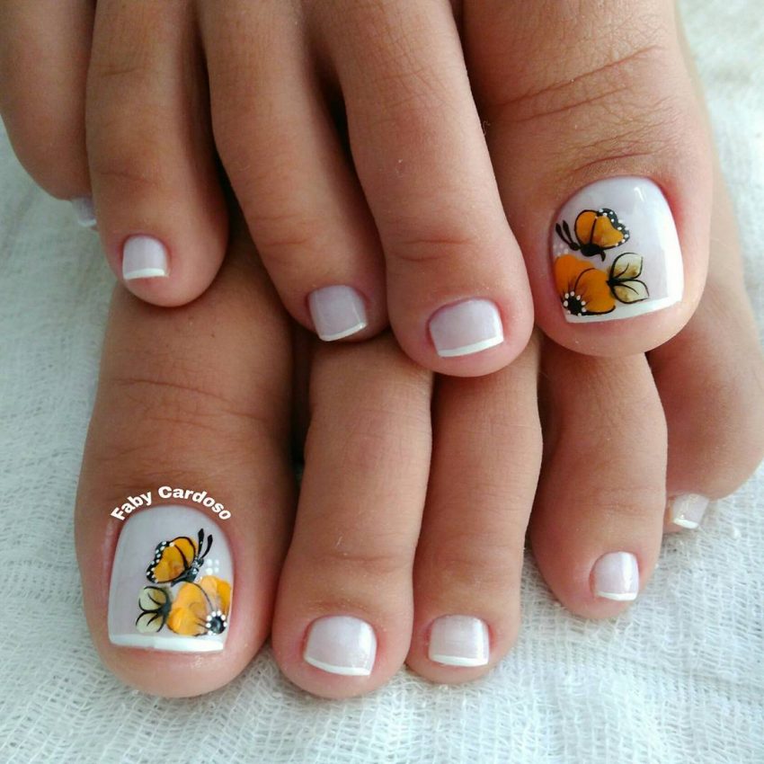 como fazer unhas do pé com efeito cromado