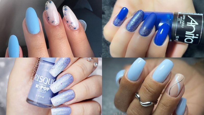 Unhas Azul Pastel: A Tendência Delicada para 2025 e 2026