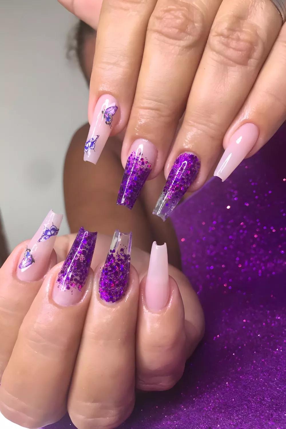 unhas em gel decoradas rosa para casamento