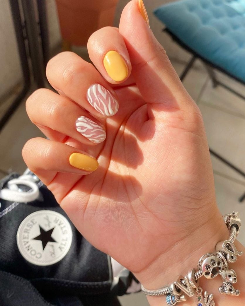 decoração unhas curtas