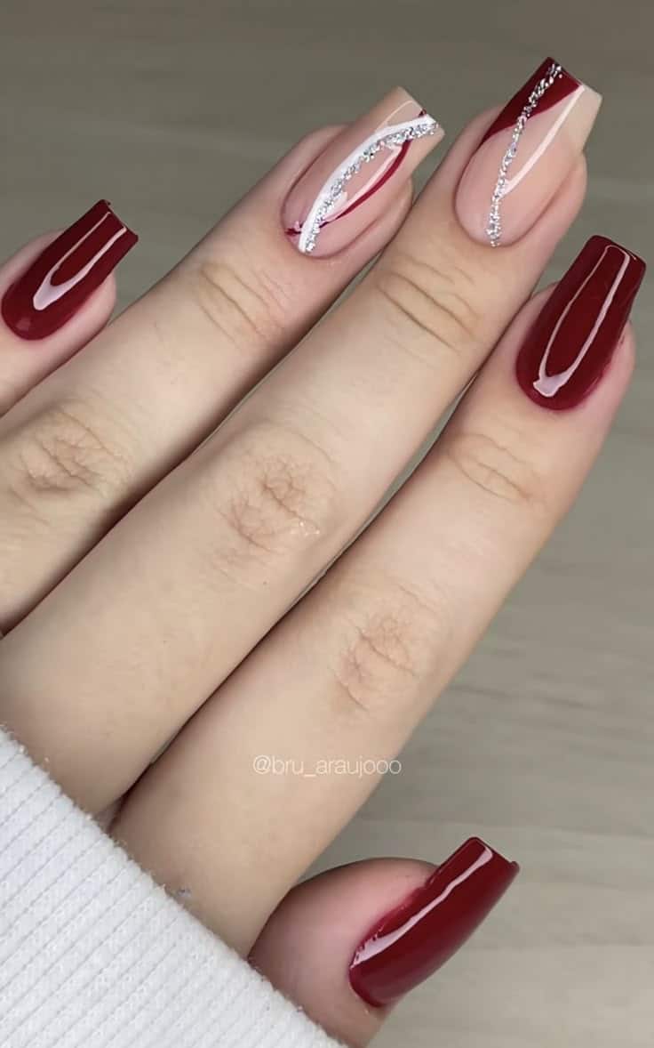 ideias de unhas quadradas decoradas delicadas