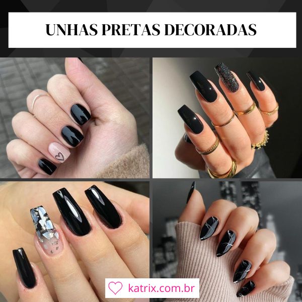 unhas com ponto de cor