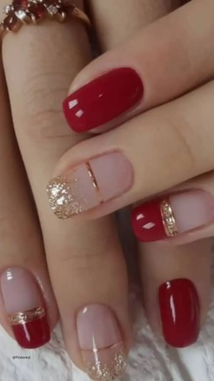 Unhas Encapsuladas com Glitter: Durabilidade e Brilho para o Vermelho