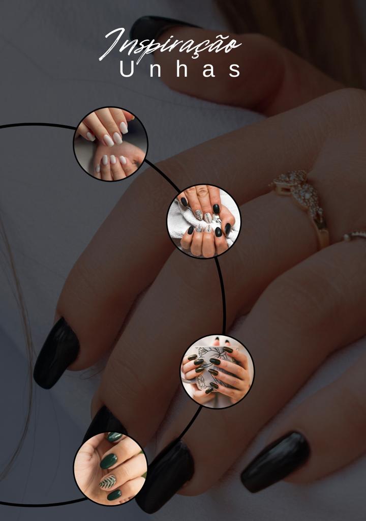 unhas de gel estilo amendoada