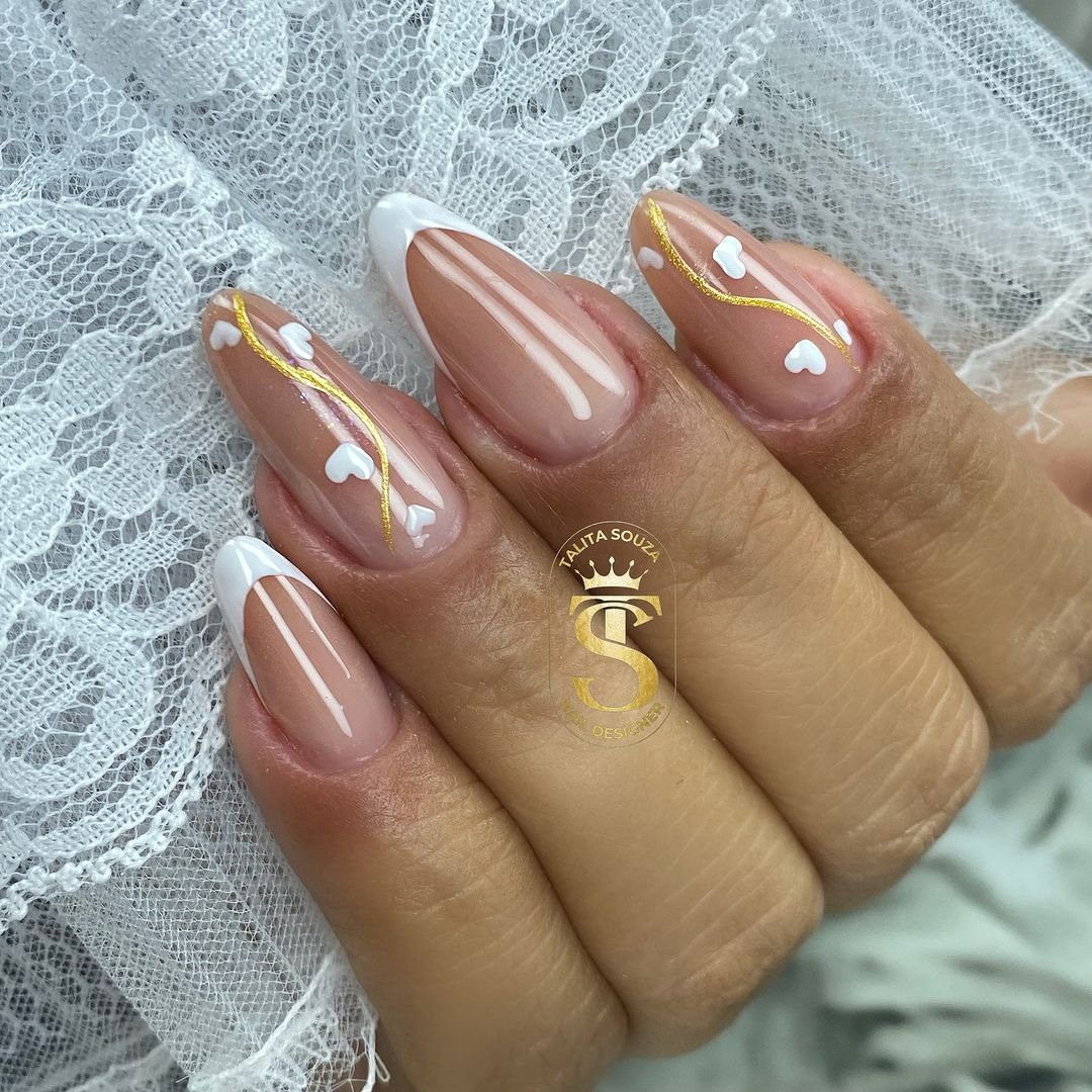 unhas de gel tons frios