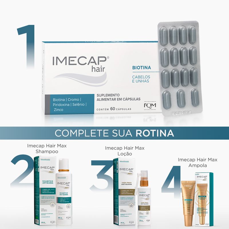 Imecap Hair Cabelos com 90 cápsulas Max