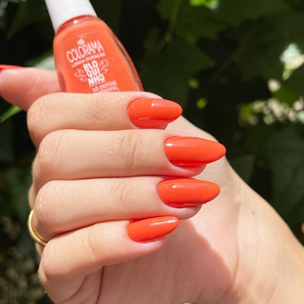 tutorial unha marmorizada laranja passo a passo