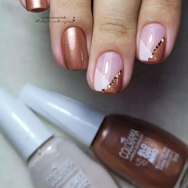 ideias de unhas decoradas para o natal simples