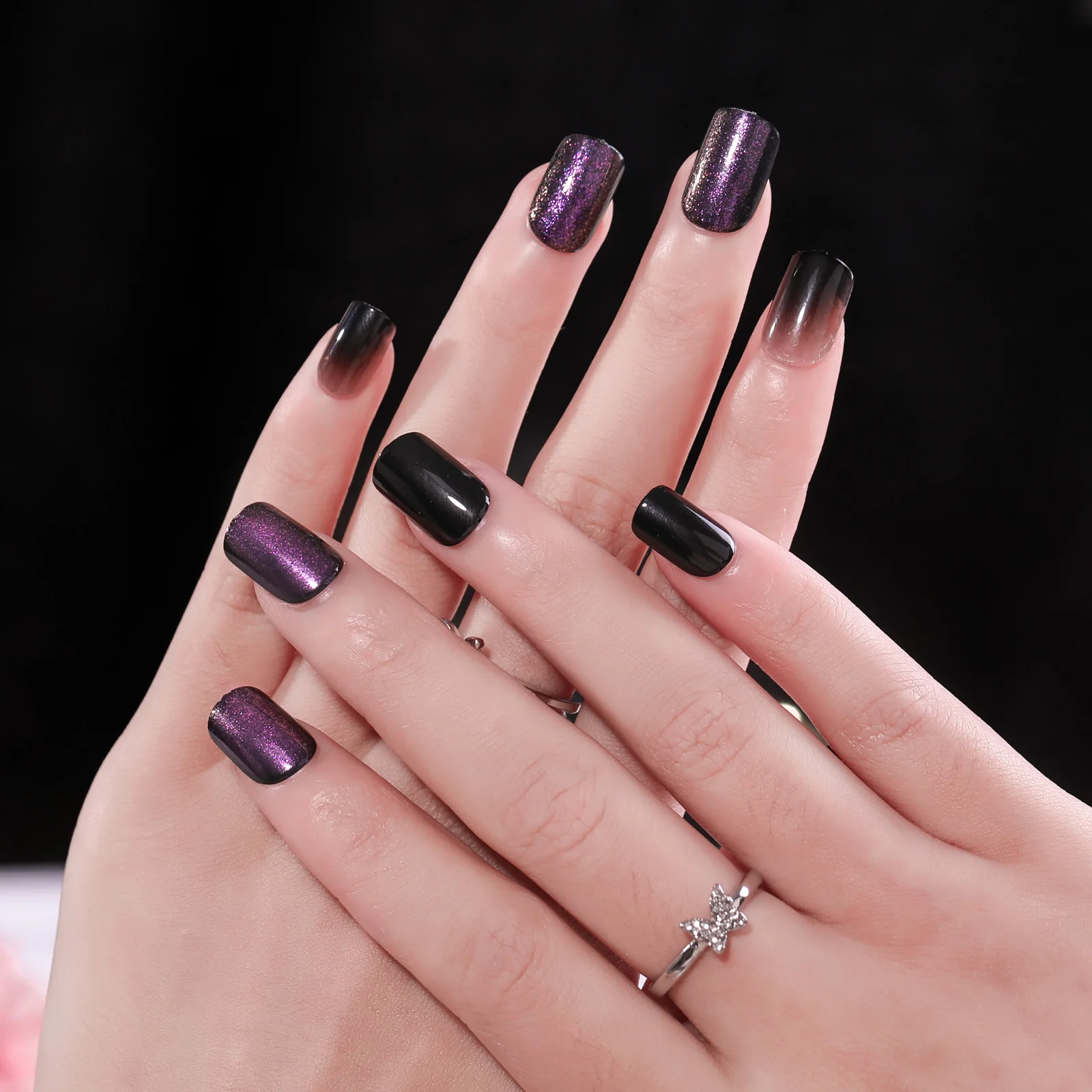 inspiração de unha roxa