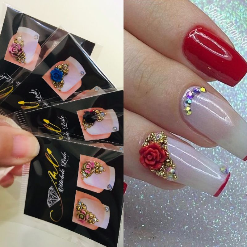 cartela de joias de unha