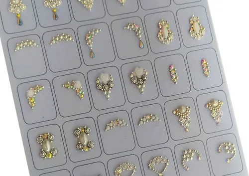 cartela de joias de unha