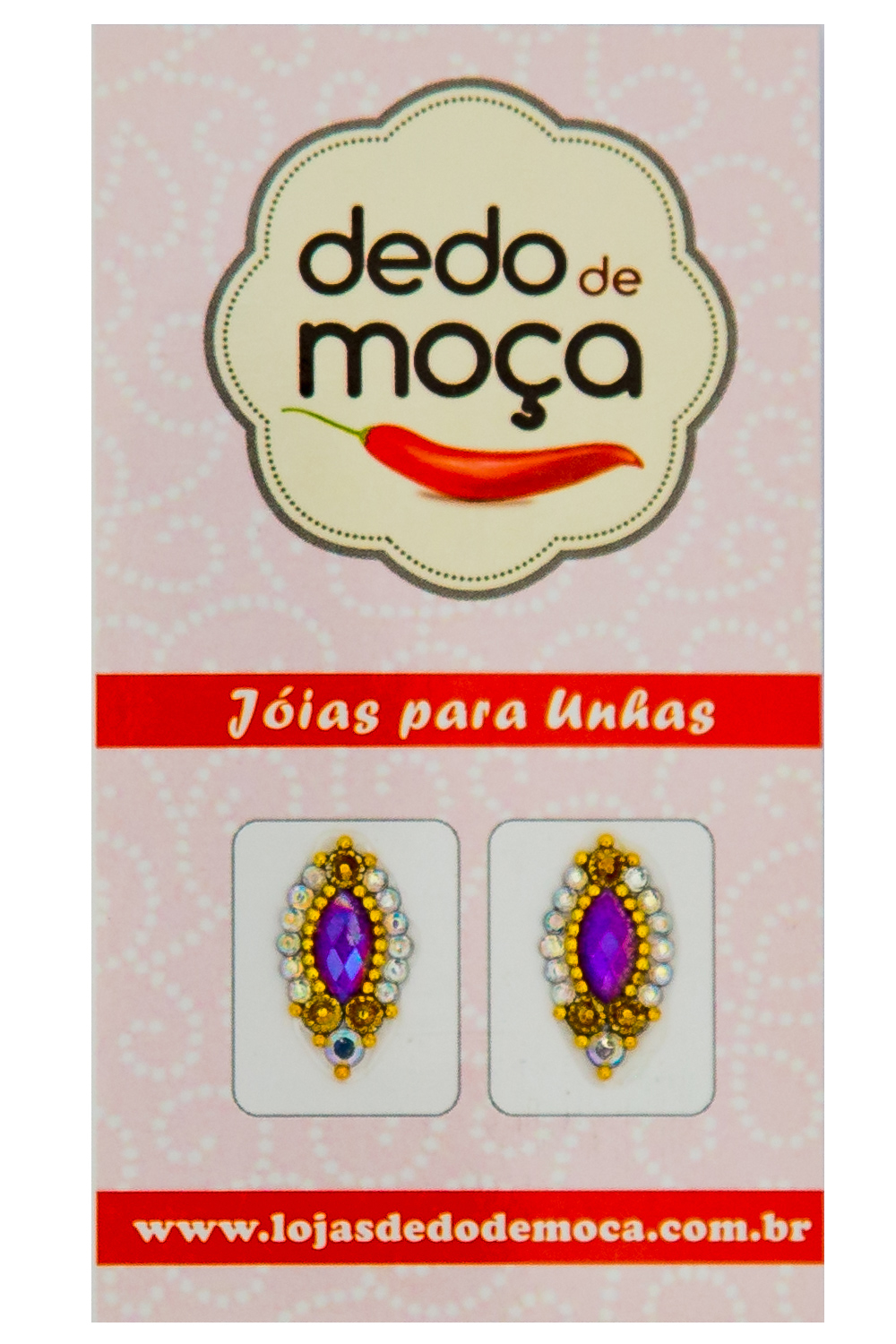 aplicação de joias de unha