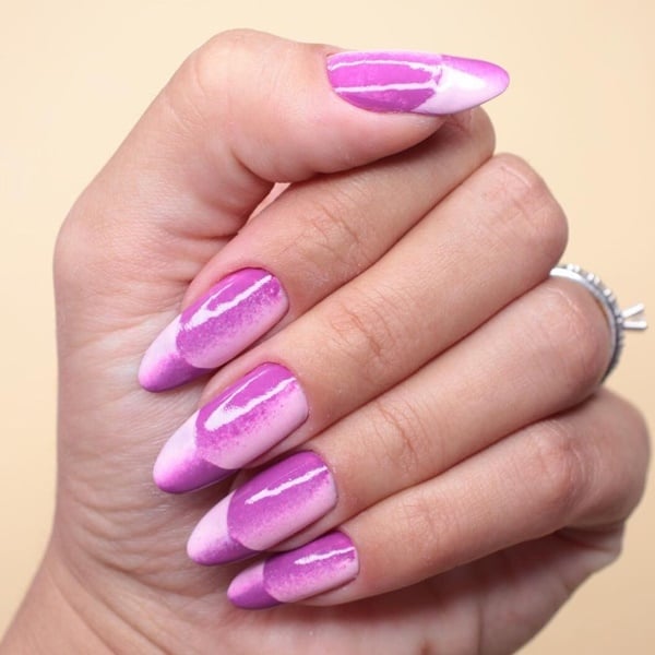 tutorial unhas roxas gel