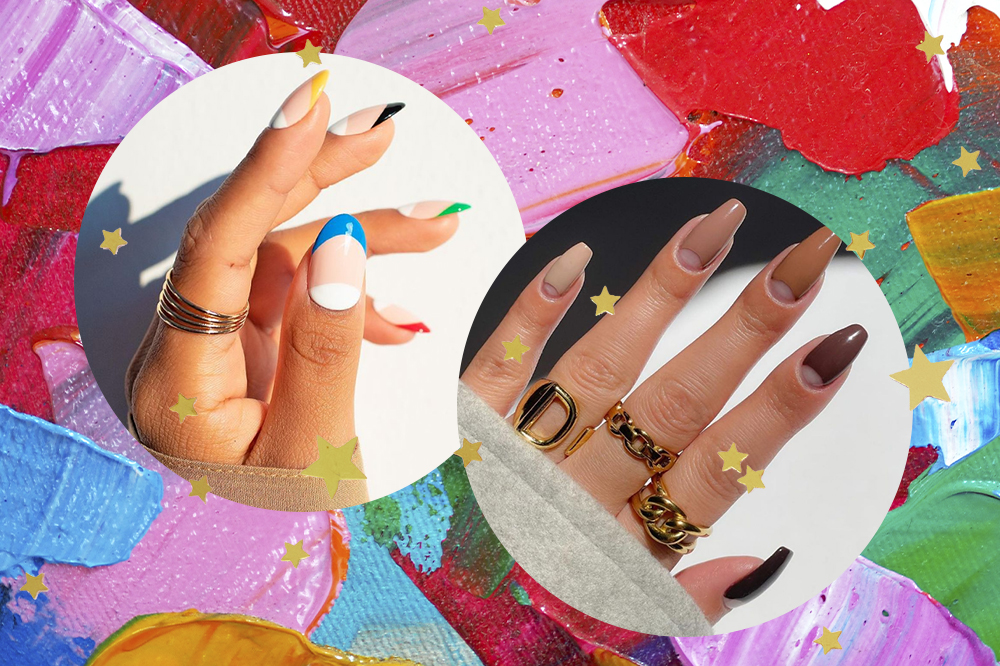 meia lua da unha vs outras partes da unha