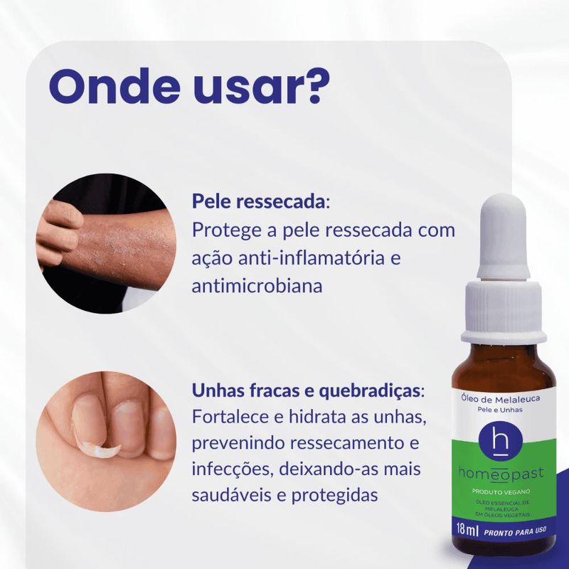 melaleuca para unha do pé