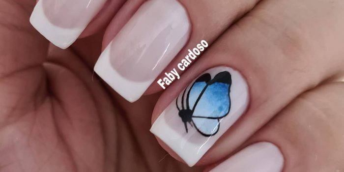 modelo de unha em gel francesinha