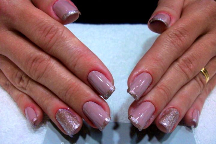 banho de gel encapsulada glitter