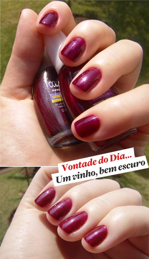 unhas bordô