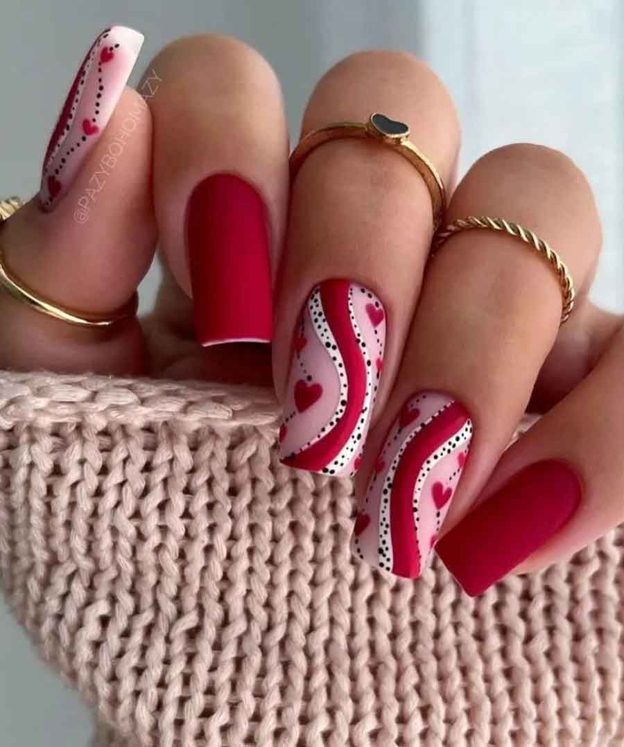 modelos de unha em gel vermelha