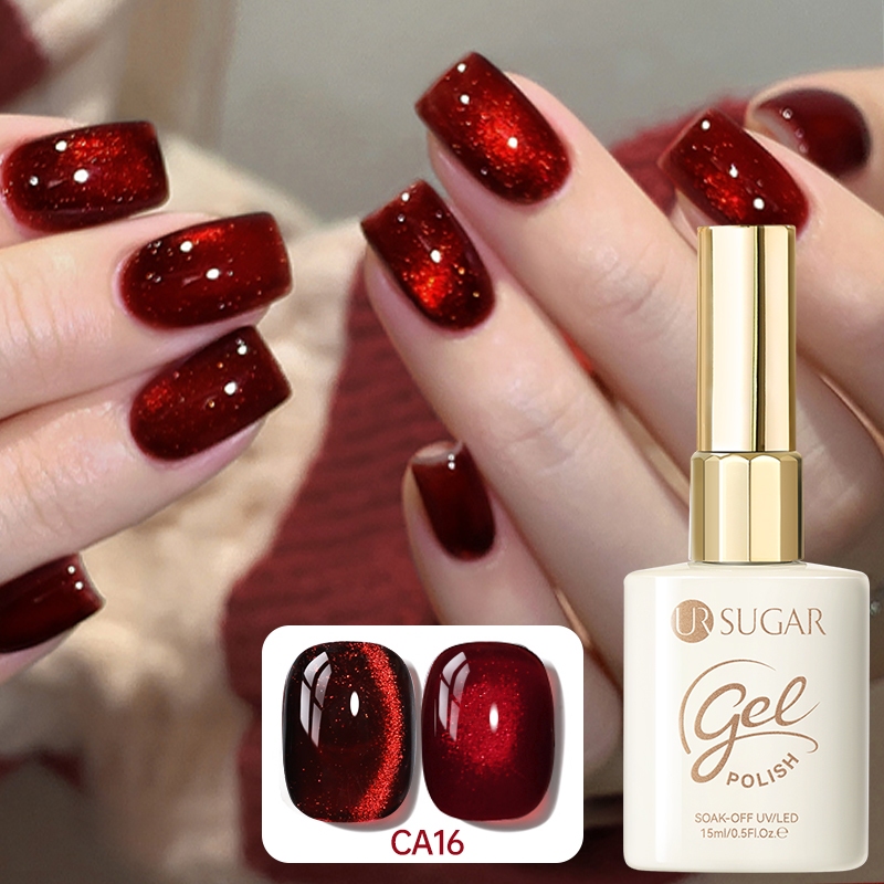 modelos de unha em gel vermelho