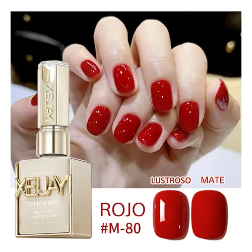 modelos de unha em gel vermelho