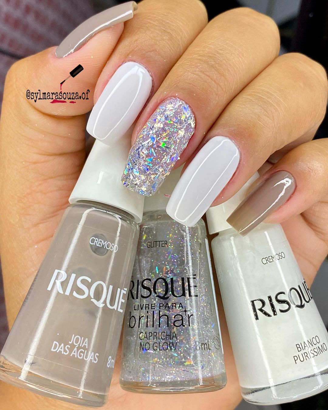 unhas rosa claro ano novo