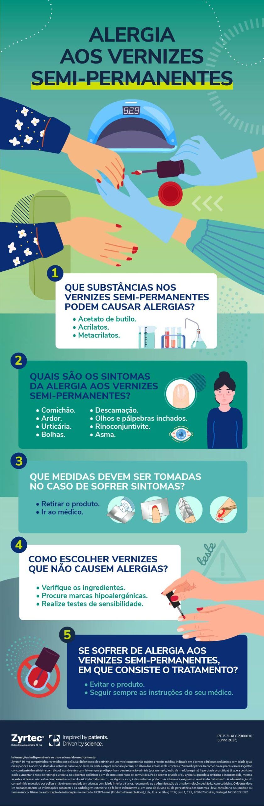 o que causa alergia unha de gel