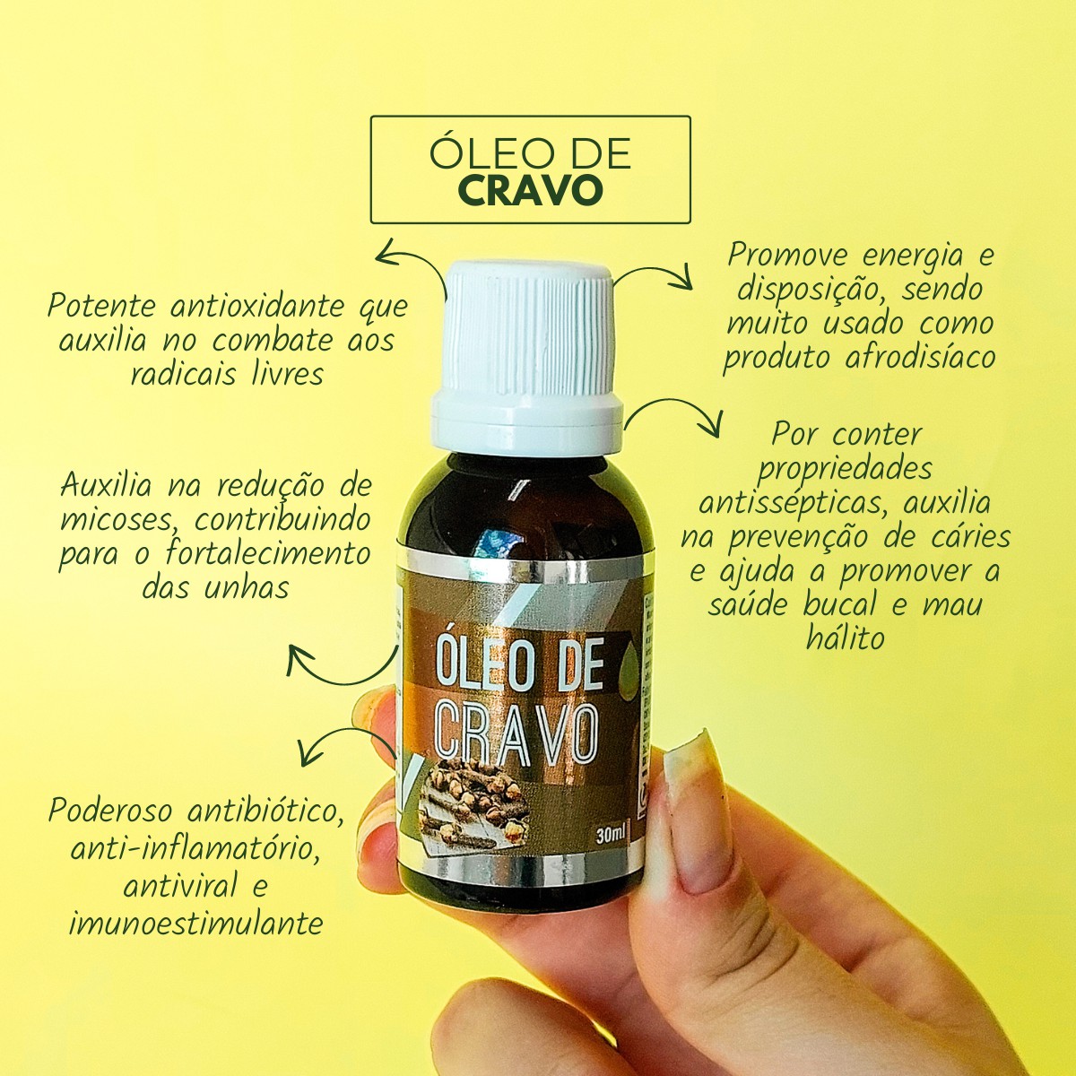 óleo de cravo e vitamina E para unhas