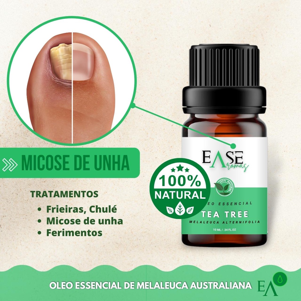 oleo de melaleuca na unha