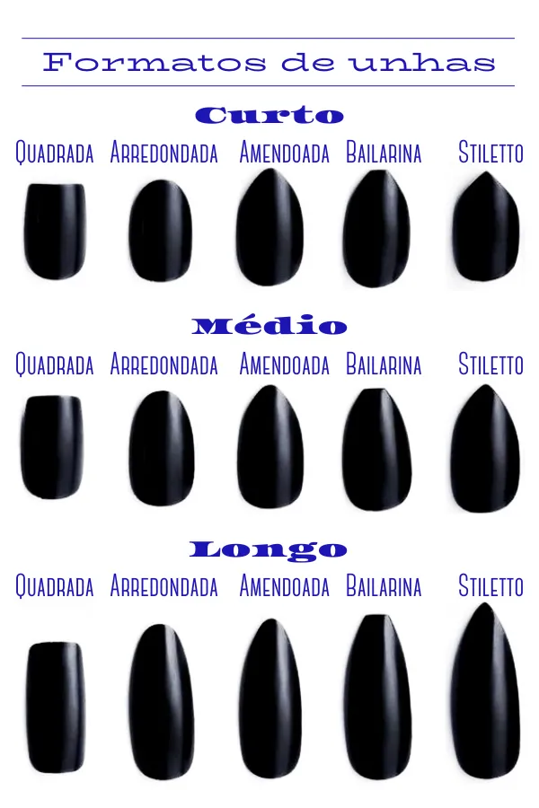 formato de unha para trabalho