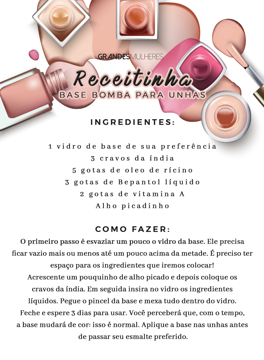 receita caseira para unha crescer