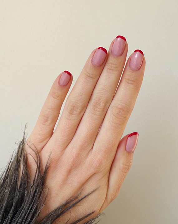 unhas com glitter cascata