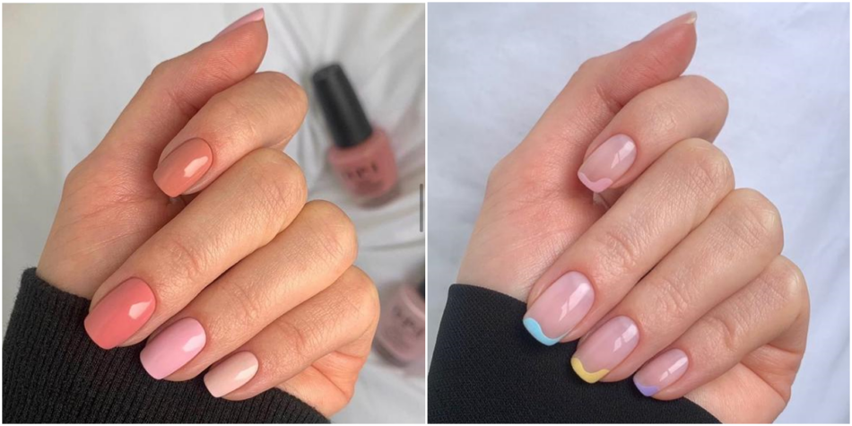 unhas com traços metálicos