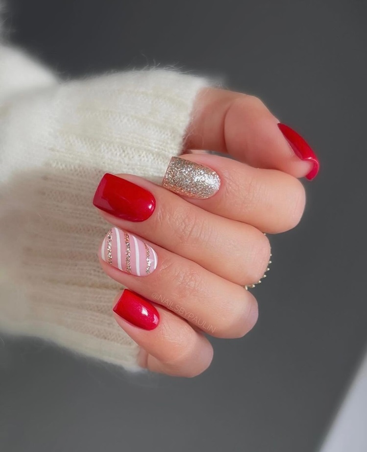 unhas decoradas natal ano novo