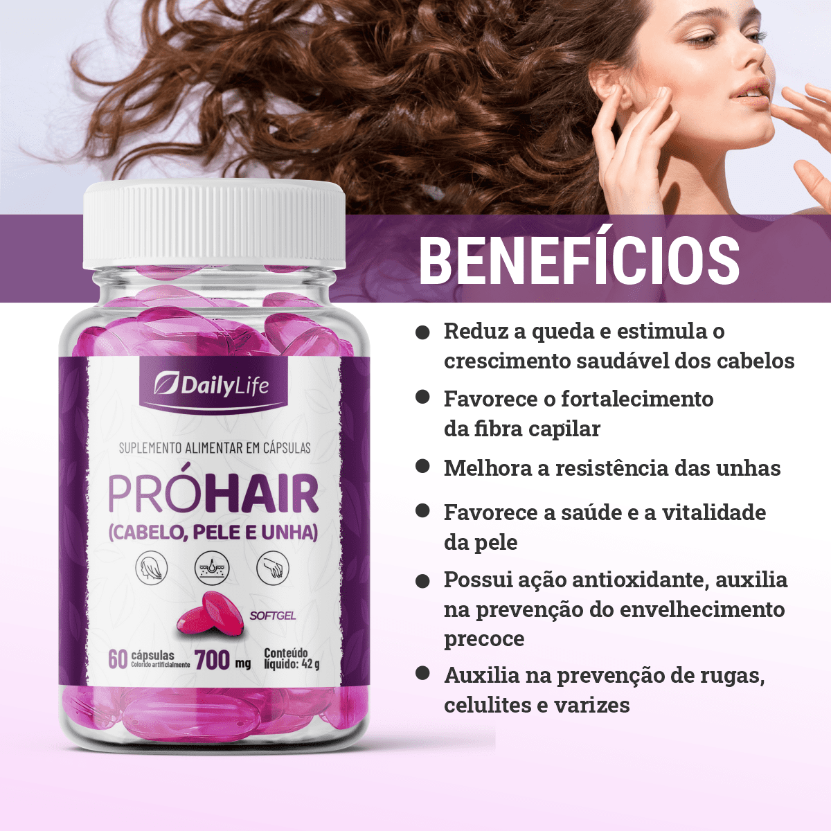 suplemento cabelo e unha