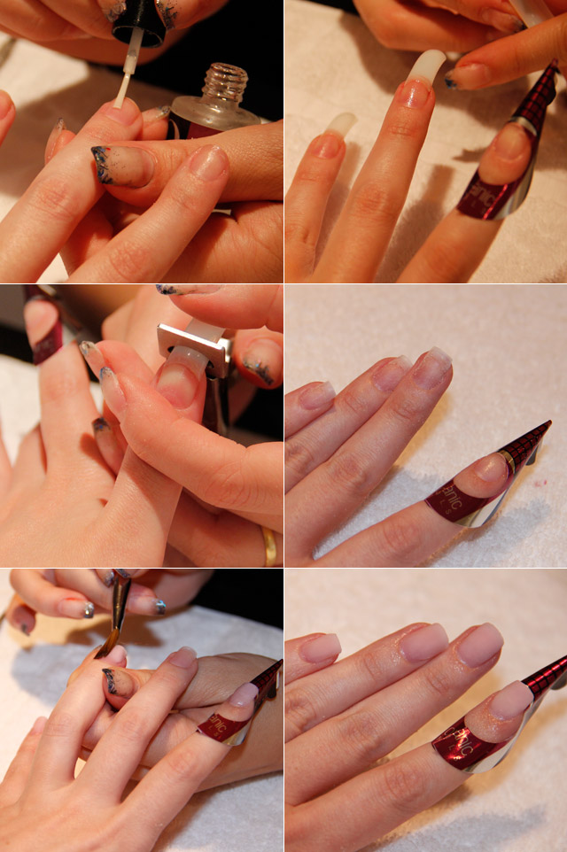 passo a passo manutenção unha acrílica bailarina