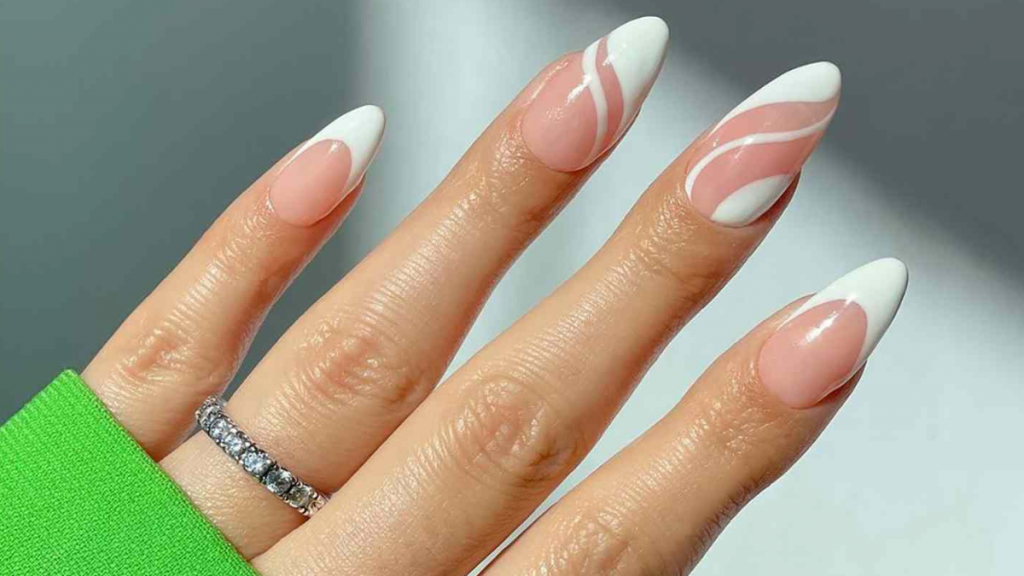 ideias de unhas almond decoradas para festas