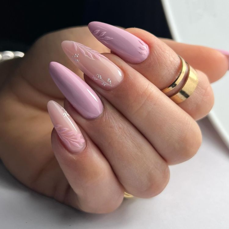 ideias de unhas almond rosa para arrasar