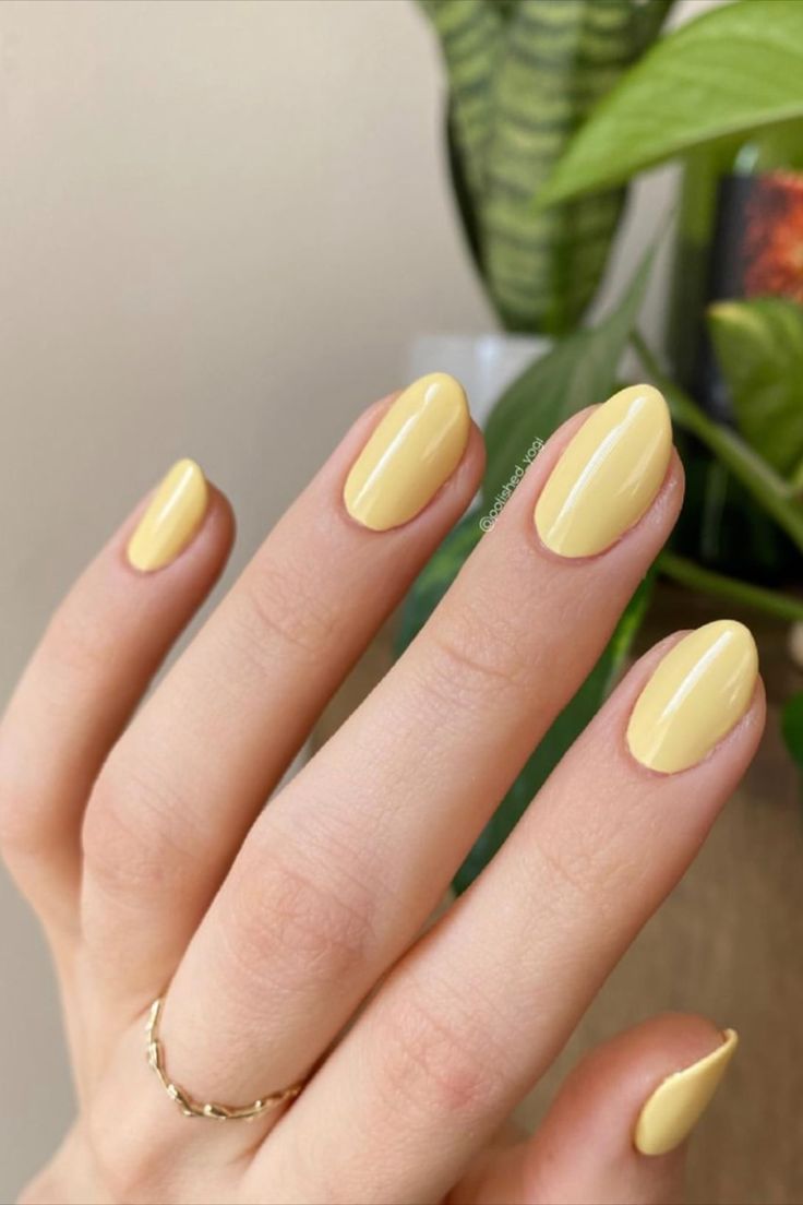 unha amarelo manteiga