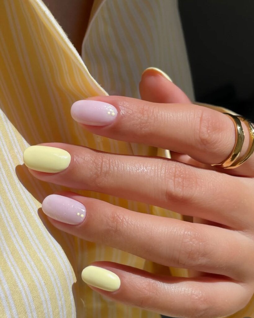 unha amarelo manteiga