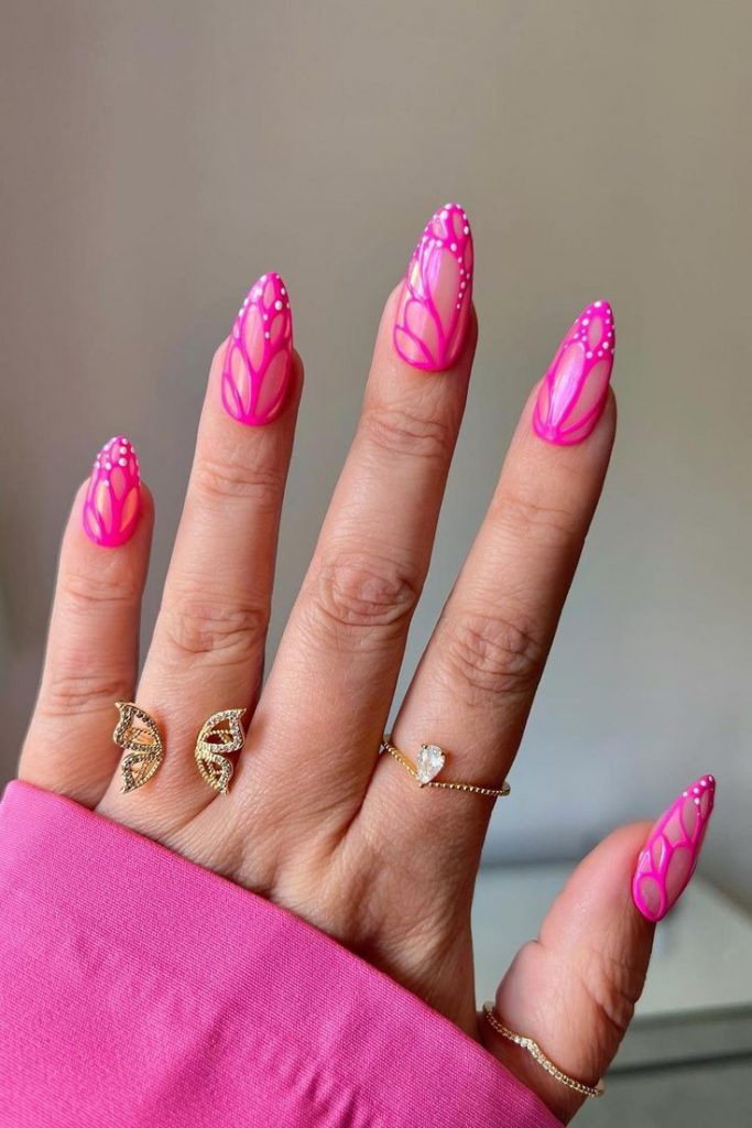 pó asa de borboleta ou esmalte