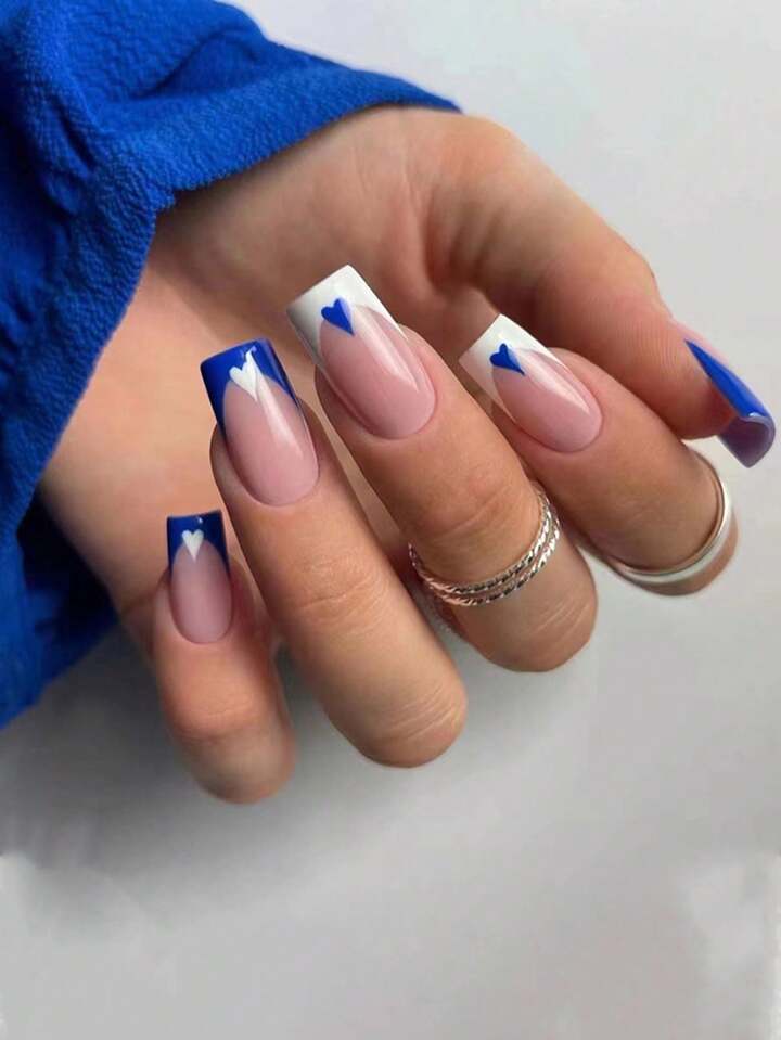 esmalte azul claro ou escuro para francesinha